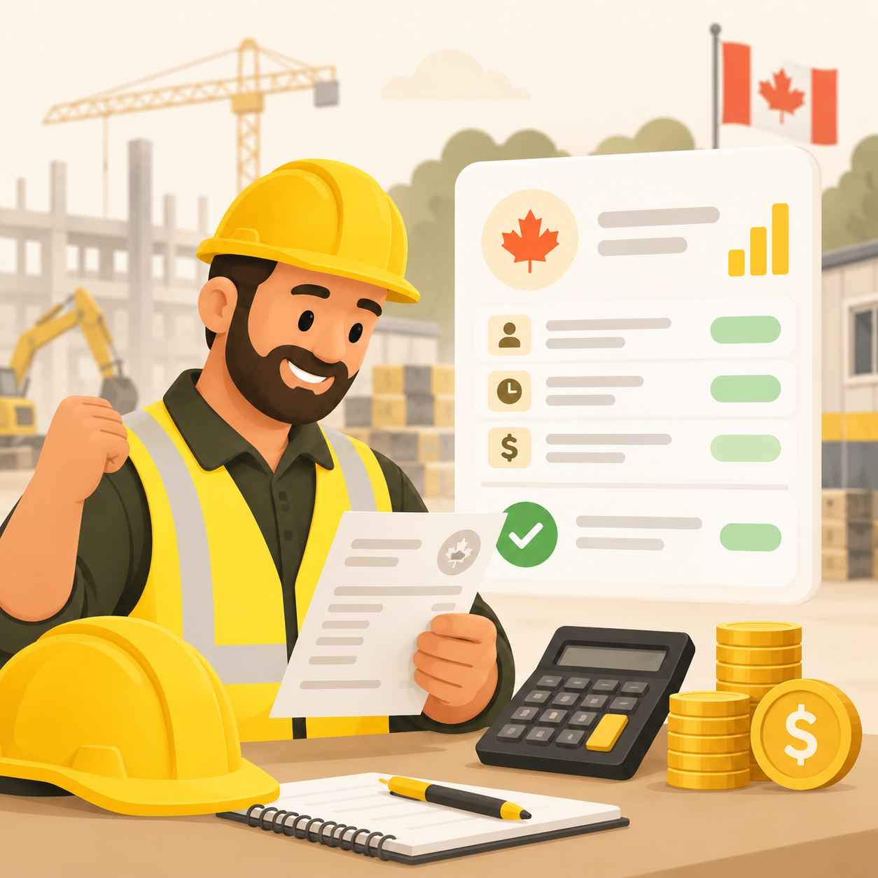 Canadian construction payroll processing with digital payroll tools